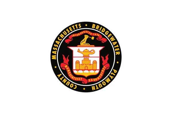 Bandeira de Bridgewater, Massachusetts, EUA. Formato vetorial —  Vetores de Stock