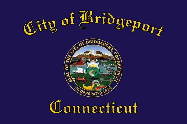 Bridgeport, Connecticut, ABD bayrağı. Vektör biçimi