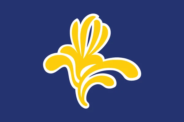Flagga av regionen Bryssel 1991-2015. Vektorformat — Stock vektor