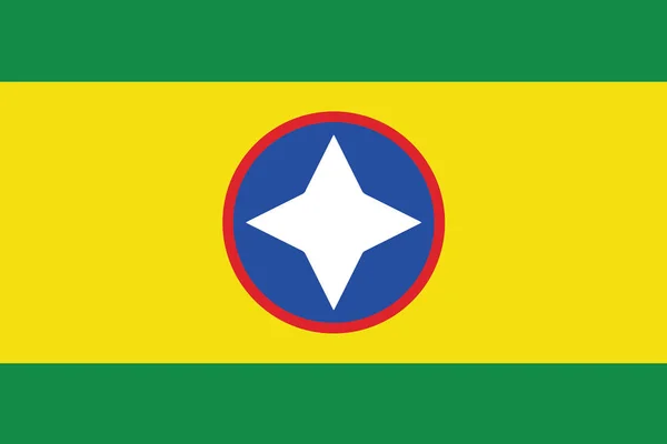 Flaggan i Bucaramanga, Colombia. Vektorformat — Stock vektor