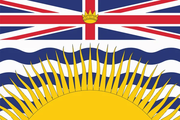 Flag of British Columbia Province, Canada. Vector Format — Stock Vector