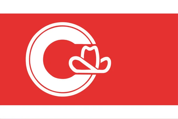Bandeira de Calgary, Canadá. Formato vetorial — Vetor de Stock