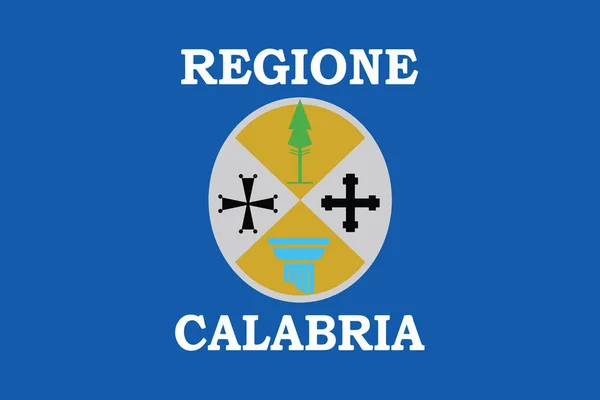 Flag of Calabria, Italy. Vector Format — Stock Vector