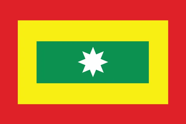 Flagge von Cartagena, Kolumbien. Vektorformat — Stockvektor