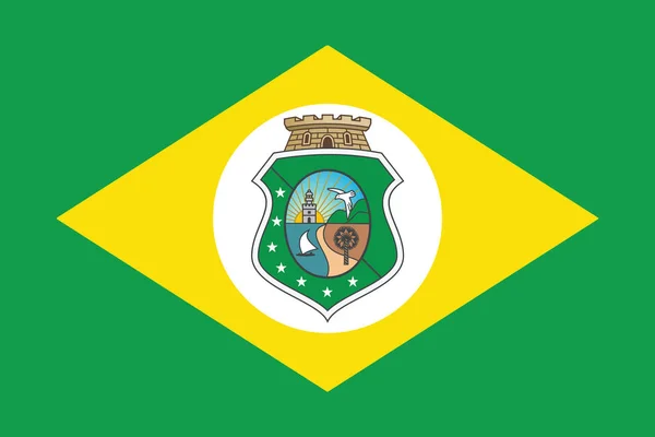 Bandeira do Estado do Ceará, Brasil. Formato vetorial —  Vetores de Stock