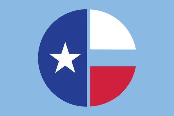 Collinin piirikunnan lippu, Texas, USA. Vektorimuoto — vektorikuva