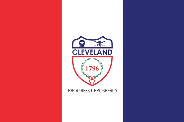Bandera de Cleveland, Ohio, EE.UU. Formato vectorial — Archivo Imágenes Vectoriales