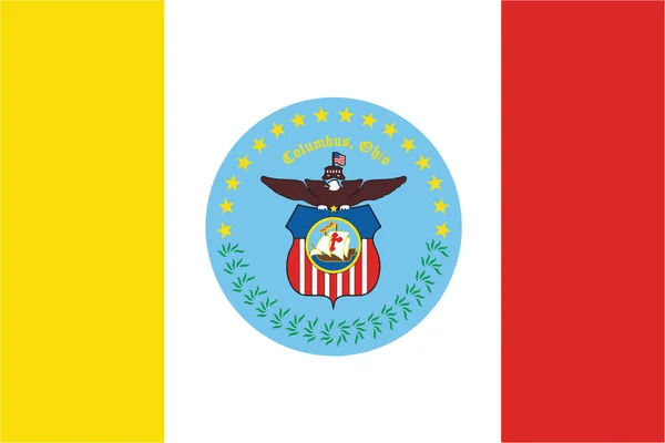 Bandera de Columbus, Ohio, EE.UU. Formato vectorial — Archivo Imágenes Vectoriales