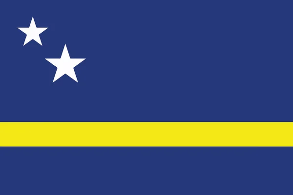 库拉索岛上的旗帜。矢量格式 — 图库矢量图片