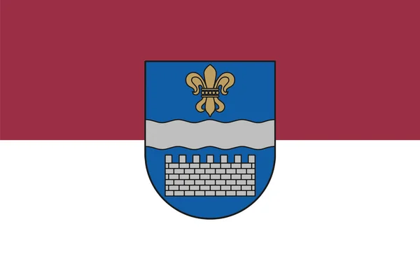 Vlag van Daugavpils, Letland. Vector-formaat — Stockvector