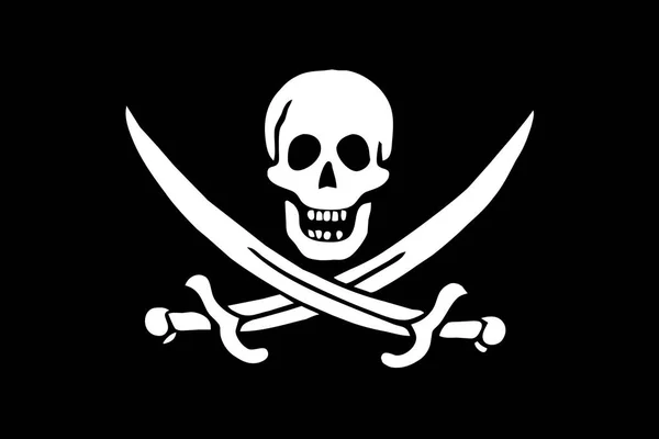 Calico Jack Pirate Flag. Vector Format — Stock Vector