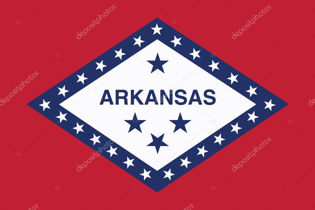 Arkansas State Flag, USA. Vector Format