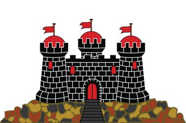 Edinburgh, İskoçya, İngiltere bayrağı. Vektör biçimi