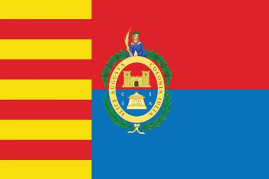 Elche, İspanya bayrağı. Vektör biçimi