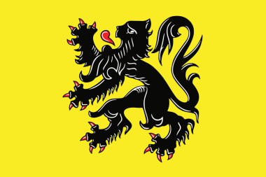 Flanders, Belçika bayrağı. Vektör biçimi