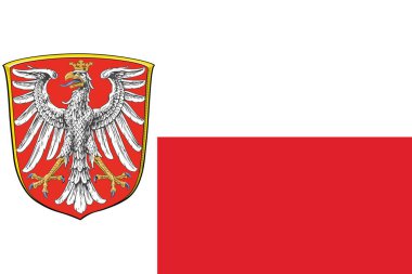 Frankfurt am Main, Almanya bayrağı. Vektör biçimi