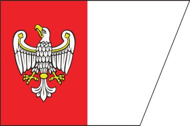 Büyük Polonya Voyvodalığı, Polonya bayrağı. Vektör biçimi