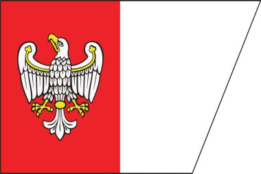 Flag of Greater Poland Voivodeship, Poland. Vector Format