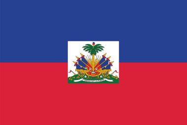 Haiti bayrağı kat ile. Vektör biçimi