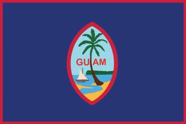 Guam bayrağı. Vektör biçimi