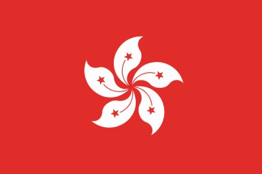 Hong Kong bayrağı. Vektör biçimi