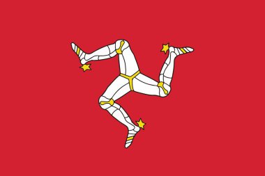 Isle of Man vektör biçimi bayrağı