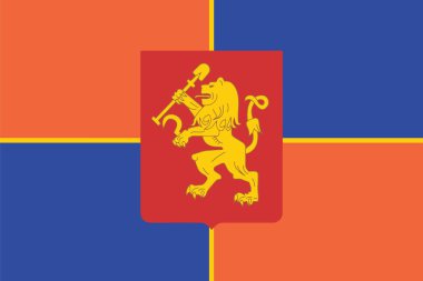 Flag of Krasnoyarsk, Russia. Vector Format clipart