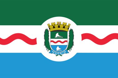 Maceio, Alagoas, Brezilya bayrağı. Vektör biçimi