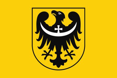 Kat, Polonya ile alt Silesian Voivodeship bayrağı. 