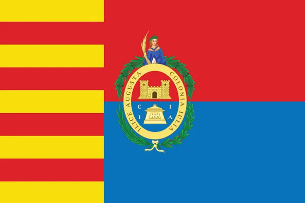 Flagga av Elche, Spanien. Vektorformat — Stock vektor