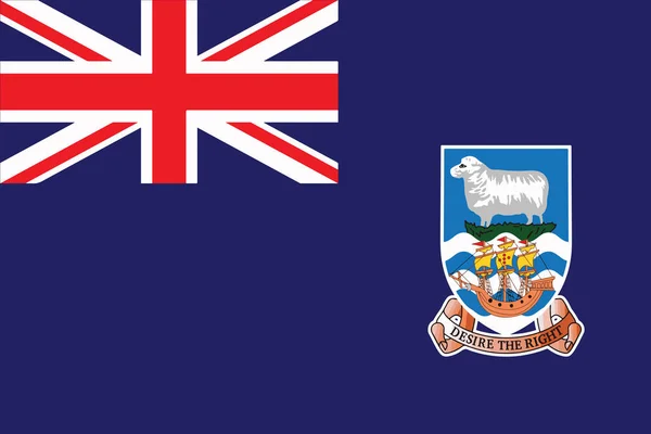 Flag of Falkland Islands. Vector Format — Stock Vector