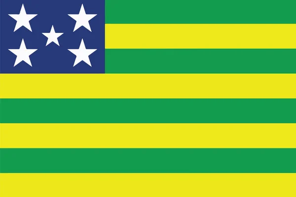 Flagge des Staates Goias, Brasilien. Vektorformat — Stockvektor