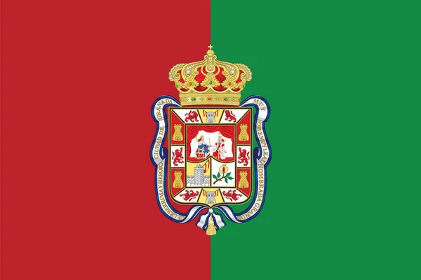 Bandeira de Granada, Espanha. Formato vetorial — Vetor de Stock
