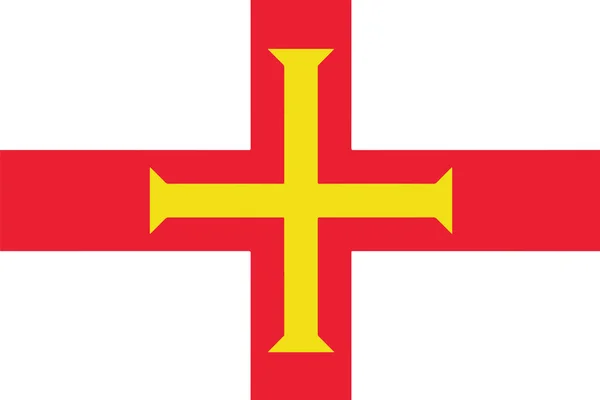 Bandeira de Guernsey. Formato vetorial — Vetor de Stock