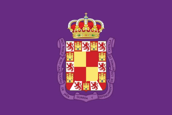 Bandera de Jaén, España. Formato vectorial — Vector de stock