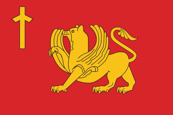 Bandiera di Kaspi, Georgia. Formato vettoriale — Vettoriale Stock