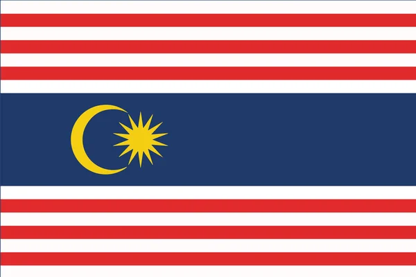 Bandera de Kuala Lumpur. Malasia. Formato vectorial — Archivo Imágenes Vectoriales