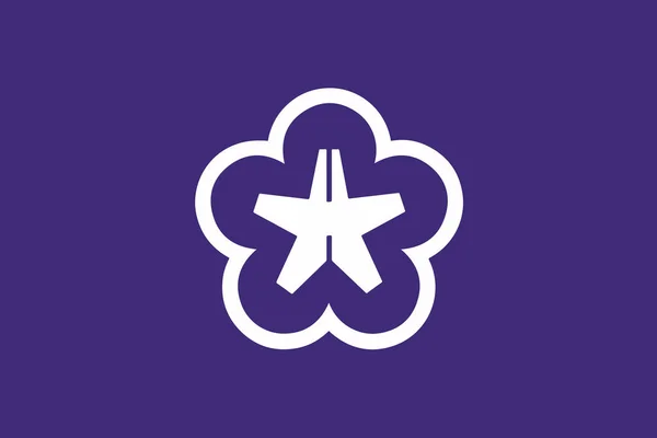 Vlag van Kitakyushu, Japan. Vector-formaat — Stockvector