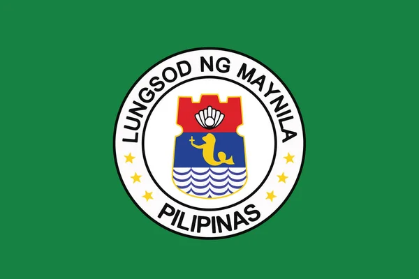 Флаг Манилы, Филиппины. Вектор — стоковый вектор
