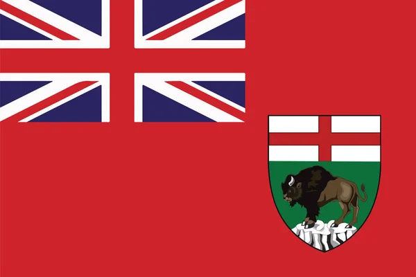 Drapeau du Manitoba Province, Canada. Format vectoriel — Image vectorielle