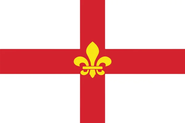 Bandeira de Lincoln City, Inglaterra, Reino Unido. Formato vetorial — Vetor de Stock