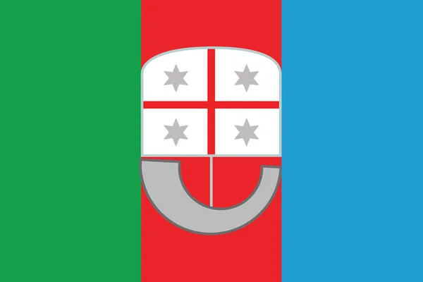 Vlag van Ligurië, Italië. Vector-formaat — Stockvector