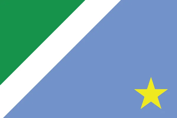 Bandera del Estado de Mato Grosso do Sul, Brasil. Formato vectorial — Vector de stock