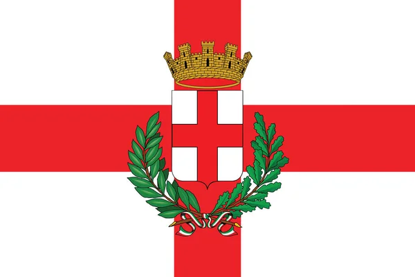 Прапор Мілан з гербом, Італія. Векторний формат — стоковий вектор