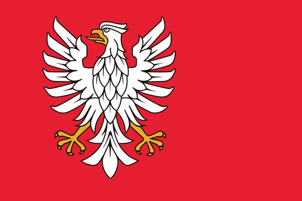 Flagga av Masovien, Polen. Vektorformat — Stock vektor