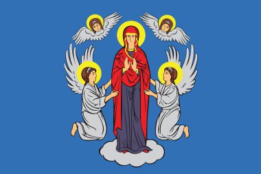 Minsk, Beyaz Rusya bayrağı. Vektör biçimi