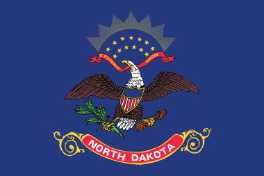 Kuzey Dakota State, ABD bayrağı. Vektör biçimi