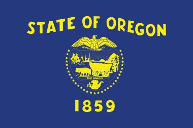 Flag of Oregon State, USA. Vector Format clipart