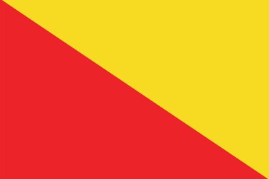 Palermo bayrağı, İtalya. Vektör Biçimi