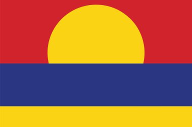 Palmyra Atoll (gayri resmi) bayrağı. Vektör biçimi